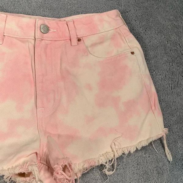 PacSun high rise festival Pink Tie-Dye Jean Shorts - Image 3