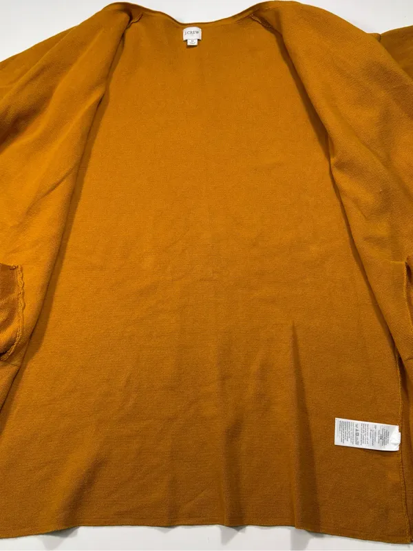 J. Crew 100% Cotton Pumpkin Open-Front Cardigan Coat - Image 5