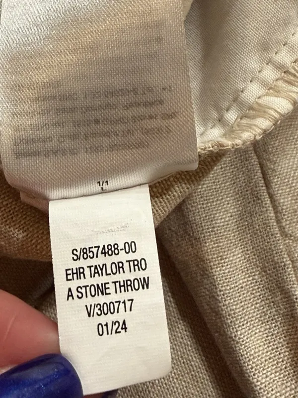 NWT Linen Blend Extra High Rise Wide Leg Trousers Pleated Beige Neutral Size L - Image 7