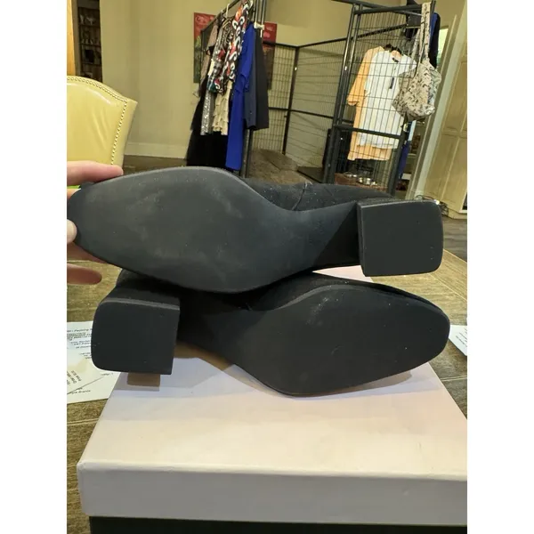 Kate Spade Alihandra Luxe Suede Ankle Boots Black‎ Women's Size 10 - Image 10