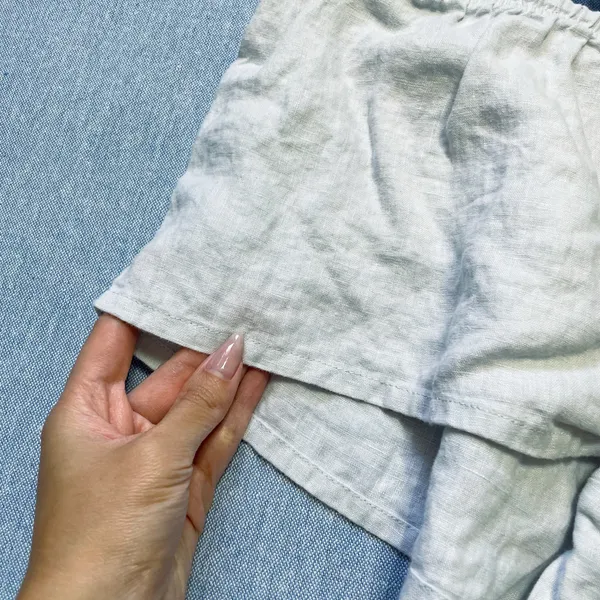 Brandy Melville John Galt Mary Lou Linen Shorts in Light Blue - Image 2