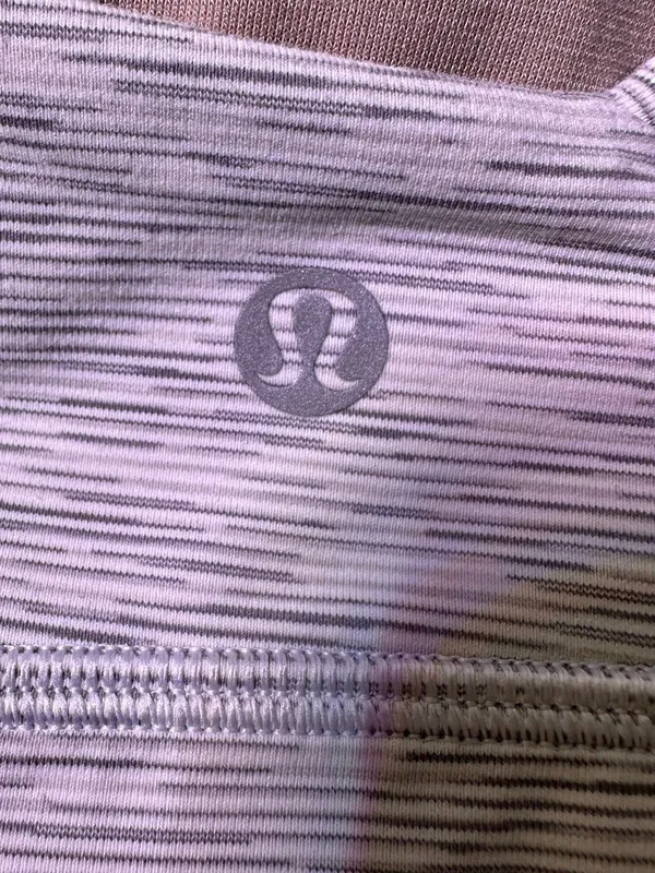 lululemon athletica Grey Striped Strappy Sports Bra - Image 8