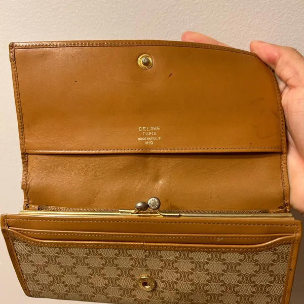 Celine long wallet macadam beige PVC x leather - Image 5