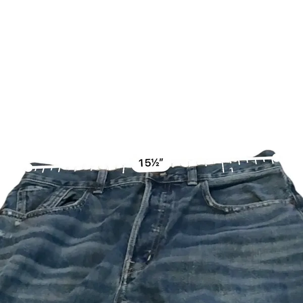 Madewell‎ Low Slung Baggy Crop Jeans 26 Raw Hem Wide Leg Blue Denim High Rise - Image 8
