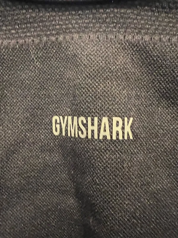 Gymshark Ultra Seamless Long Sleeve Crop Top Black L Large Cutout Back GLCT4249 - Image 3