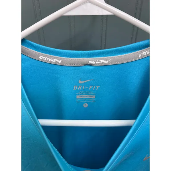 Nike Dri Fit Running Long Sleeve Shirt Women's Size Small Blue Athletic Top‎ - Image 2