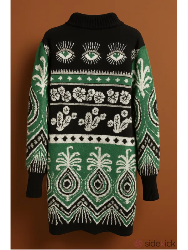 FARM Rio Mystic Scarf Sweater Dress Women’s Size M - Image 6
