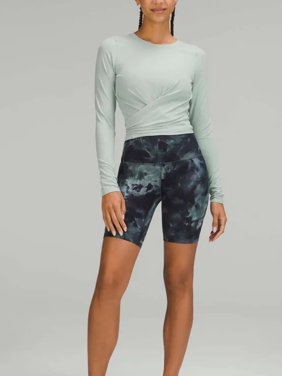 Lululemon Time to Restore Nulu Long Sleeve Shirt Silver Blue - Image 4