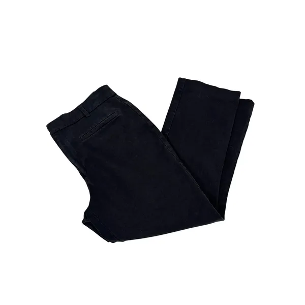 Maeve Anthropologie Black Wide Leg Trousers Pants‎ Size 10 Stretch Cotton Blend - Image 5