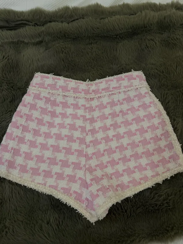 Retrofête pink gingham shorts - Image 4