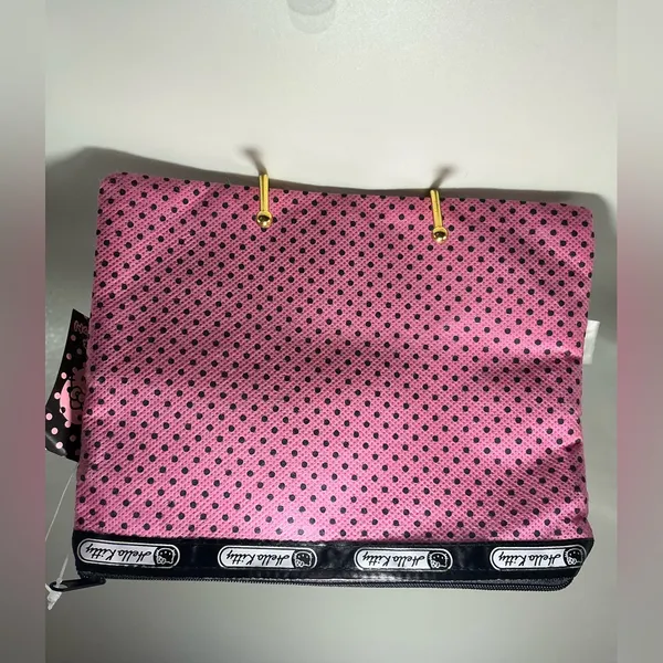 NWT Rare Vintage Sanrio 2006 Hello Kitty 3 Zip Lightweight Organizational Bag - Image 2