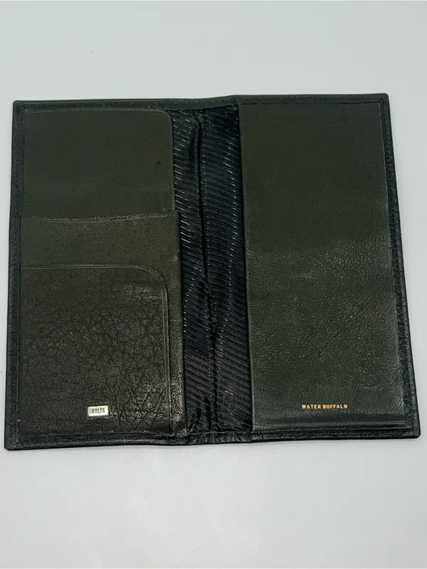 Rolfs Dark Green Long Water Buffalo Skin Leather Wallet 7” X 3.75” - Image 7