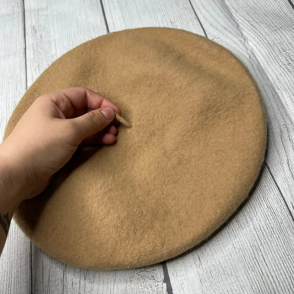 Knitworks 100% Wool Tan Cap Knit Hat - Image 3