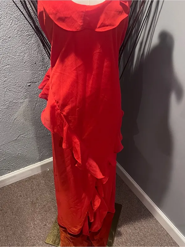 🌺A New Day Red Ruffle Maxi Dress Size Large 🌺 - Image 3