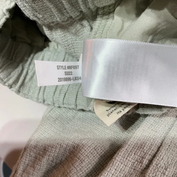 Madewell Breezewoven Pull On Wide Leg Pants Sz XS Linen Blend Casual‎ Sage Green - Image 8