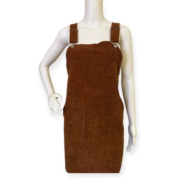 SheIn Double Pocket Corduroy Overall Dress - Image 3