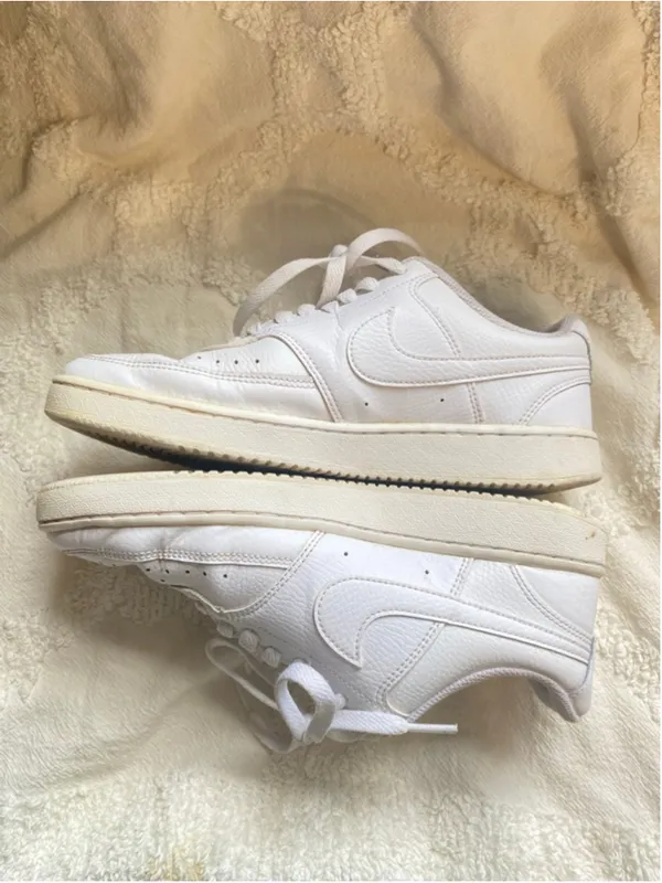 Nike Court Vision Low White Leather Sneakers Streetwear Quiet Luxury Old Money 8 - Image 4