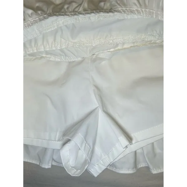 NEW Zara White Coquette Tiered Ruffle Mini Skort Skirt Women’s Size Medium - Image 10
