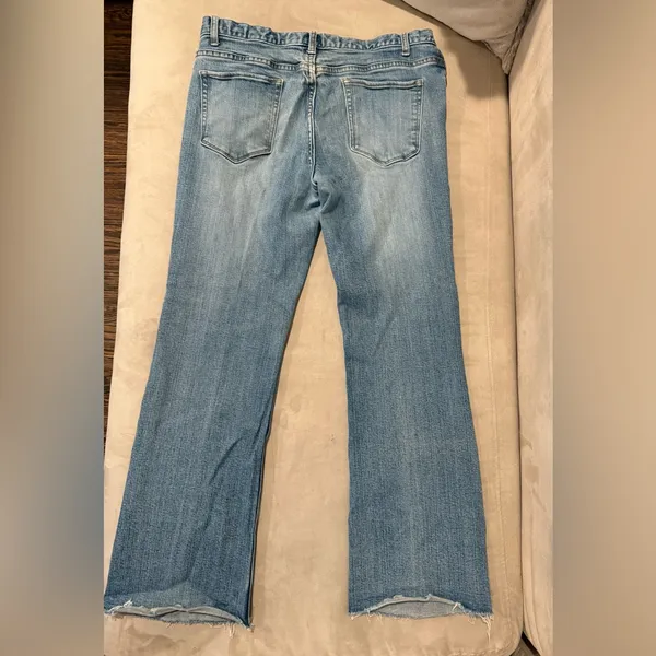 GAP Women's Faded Blue Straight Low Rise Boot‎ cut Jeans Size 12Reg - Image 3