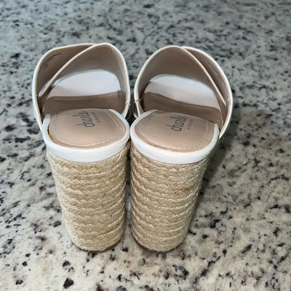 Charles By Charles David Womens Index Espadrille Platform Sandals White Size 7.5 - Image 3