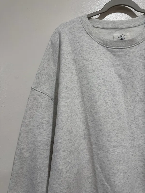 American Eagle Oversized Crewneck Sweatshirt Gray Size XXL - Image 3