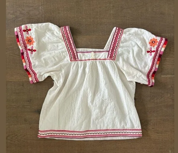 madewell embroidered sandblossom blouse - Image 3