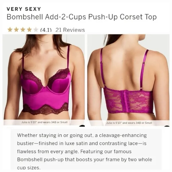 Victoria’s Secret Bombshell Bustier Bra - Image 4
