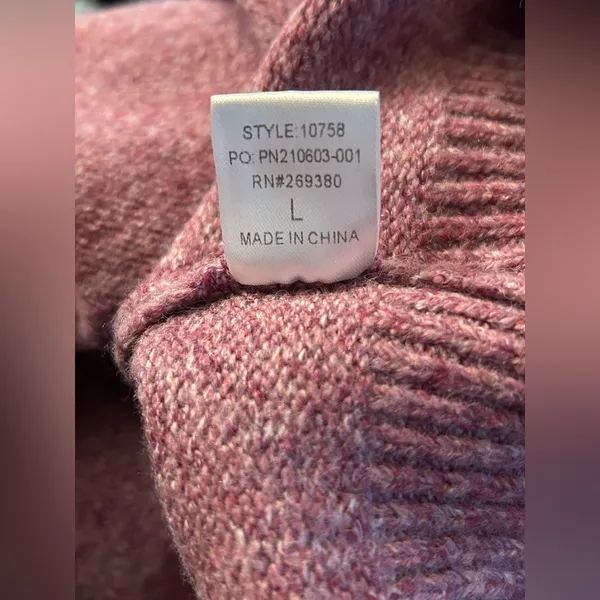 Newbury Kustom Women's Oversized Boat Neck Textured Pink Sweater SZ LG - Image 8