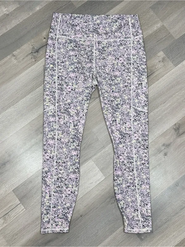Fabletics On The Go Power Hold High Waist Leggings Pink Multi XL Ankle Pockets‎ - Image 8