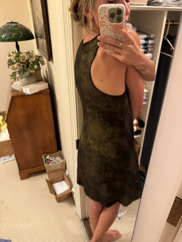Dear Apple Black And Gold Boutique Dress - Image 5