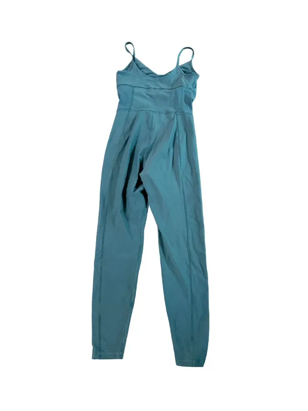 Old Navy Active Teal Fitted Athletic Jumpsuit Catsuit Built In Gym Small Women's - Image 5