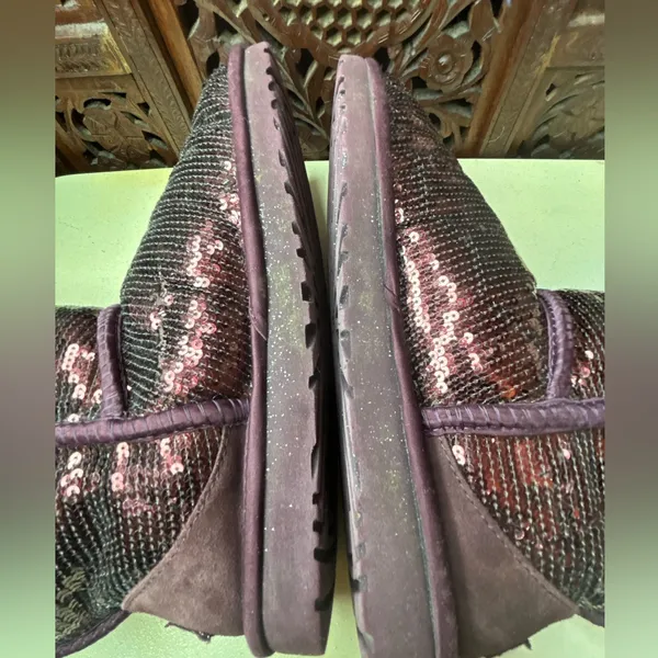 UGG Classic Short Sparkles Port Sheepskin Boots Women Size 8 - Image 7