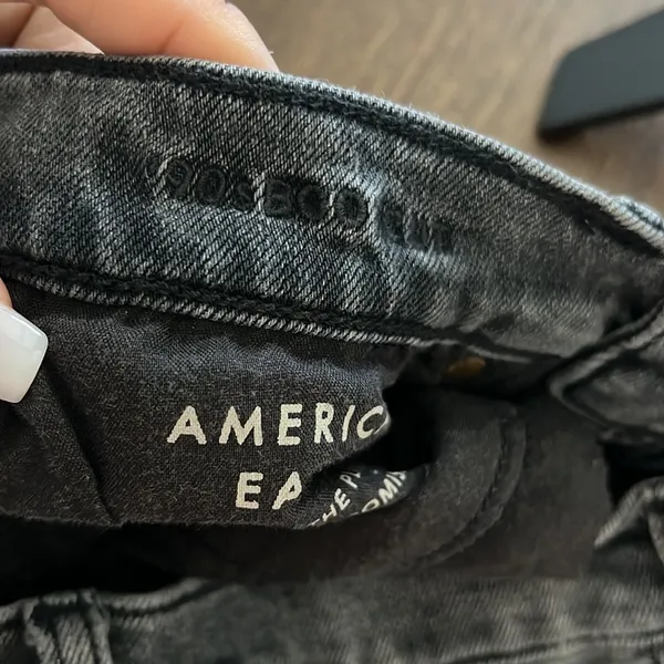 American Eagle 90s Bootcut Boot Cut Distressed Black Denim Jeans 4 - Image 10