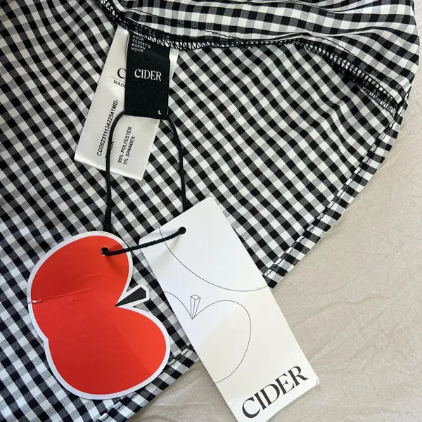 Cider Square Neck Ruched Puff Sleeve Midi Dress Size‎ Large - Image 2