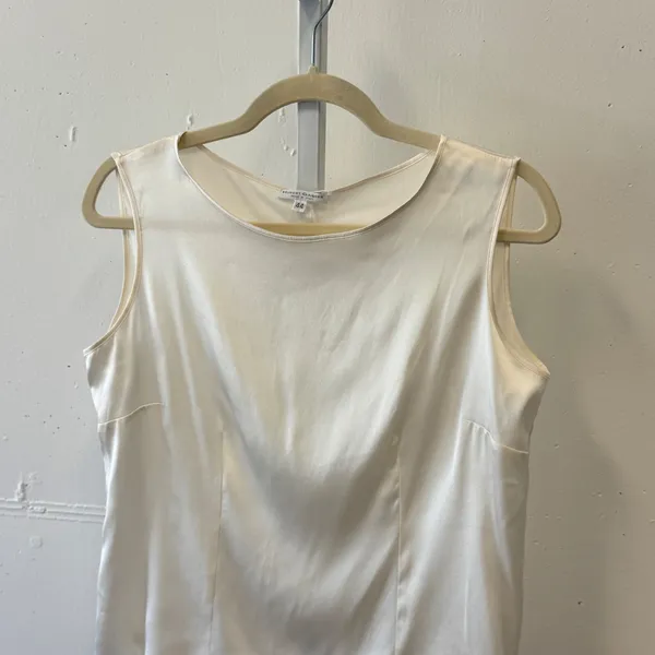 Hubert Gasser Italy Cream Silk Blend Sleeveless Blouse Top Size IT 44 US 8 - Image 3