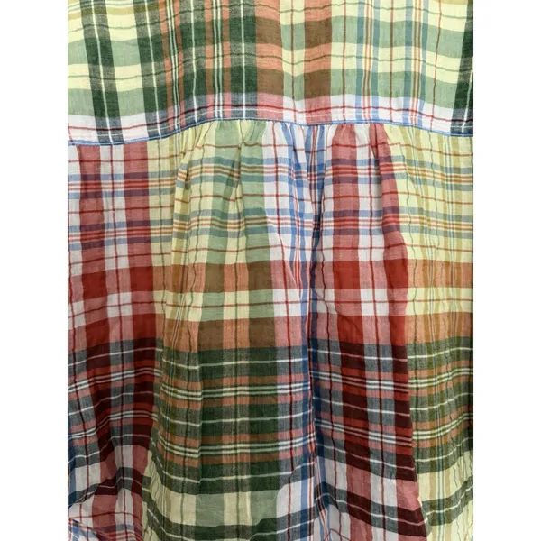 ANTHROPOLOGIE Pilcro Half-Sleeve Batwing Blouse Plaid Women's Size Medium - Image 14