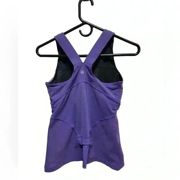 Lululemon Vneck Purple Racerback Tank Top - Image 2
