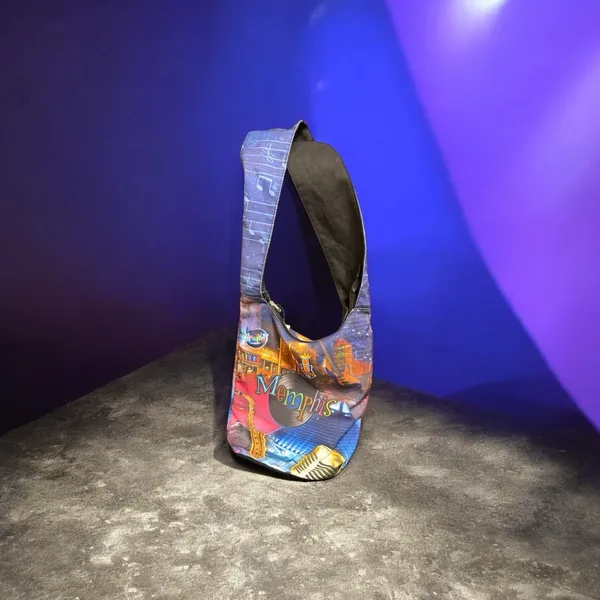 Colorful Memphis Print Shoulder Bag NWT Blue - Image 2