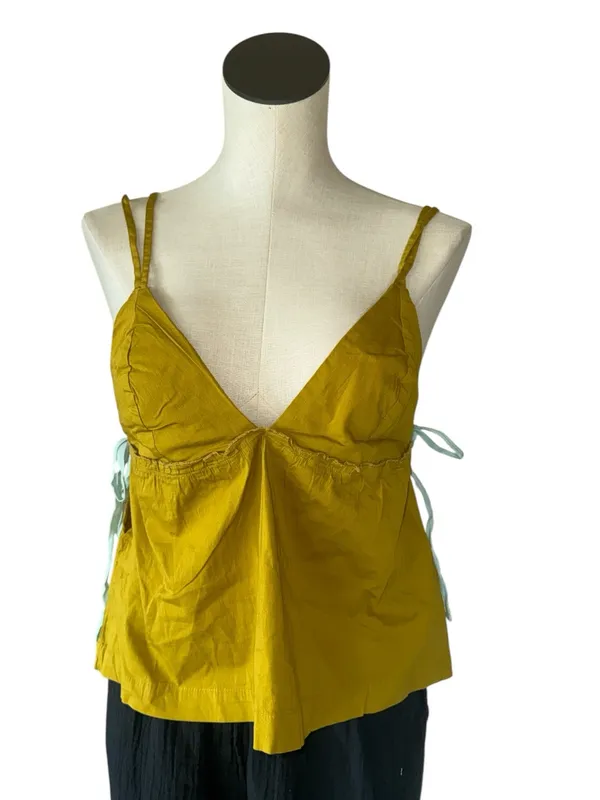NWOT Free People Free-Est Fields Of Love Tank Blouse Top Sleeveless Olive Green - Image 4
