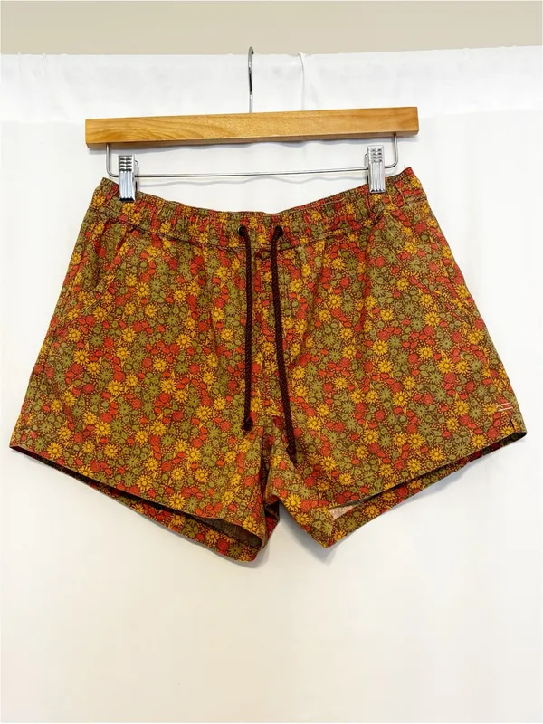Toad & Co Boundless Brown Pink Green Floral Shorts Boho Granola Outdoor Smal - Image 2