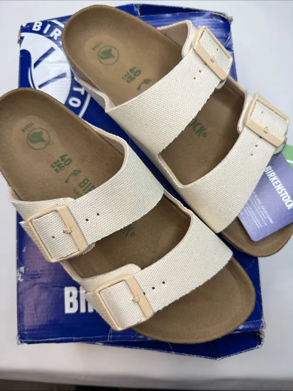Birkenstock Arizona Vegan Textile Sandals Size 40 EU/10 US - Image 5