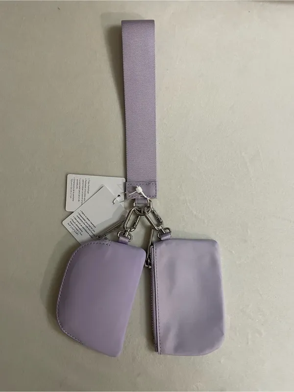 lululemon athletica NWT Dual Pouch Wristlet Strap Key & Accessory Holder Lilac - Image 3