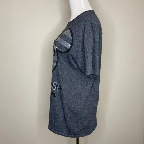 Disney Gray Mickey Mouse Metallic Silver Graphic Tee T Shirt Sz Medium - Image 3