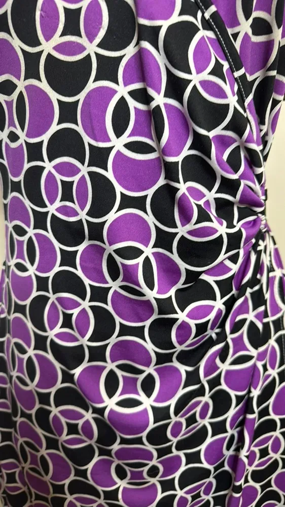 #47 Jonathan Martin Geometric Print Faux Wrap Dress - Image 5