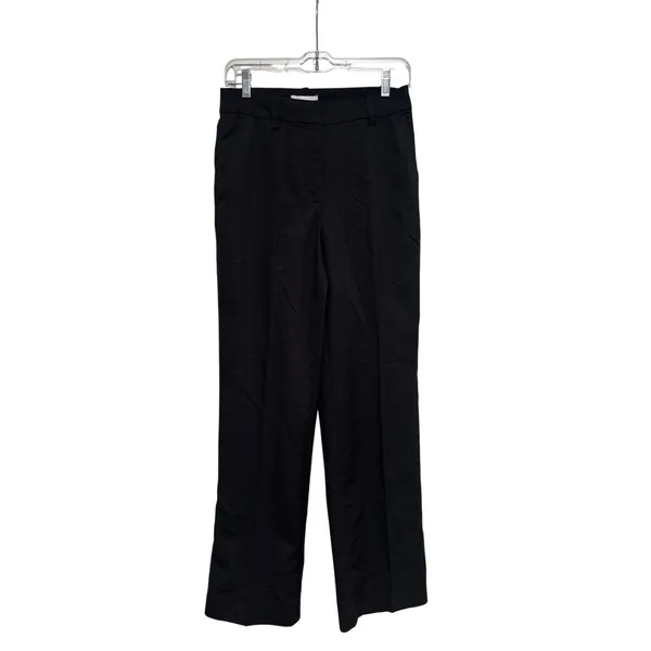 H&M Women's Black Straight Leg Dress Pants Trousers Size 4 - Image 2