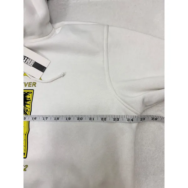 Billie Eilish Happier Than Ever World Tour 2022 Hoodie White Yellow Graphic XL - Image 7