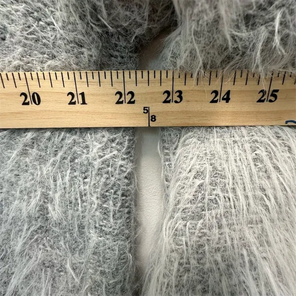 Gentle Fawn Cardigan Acrylic Eyelash Knit Gray Cozy Boho Womens M - Image 8