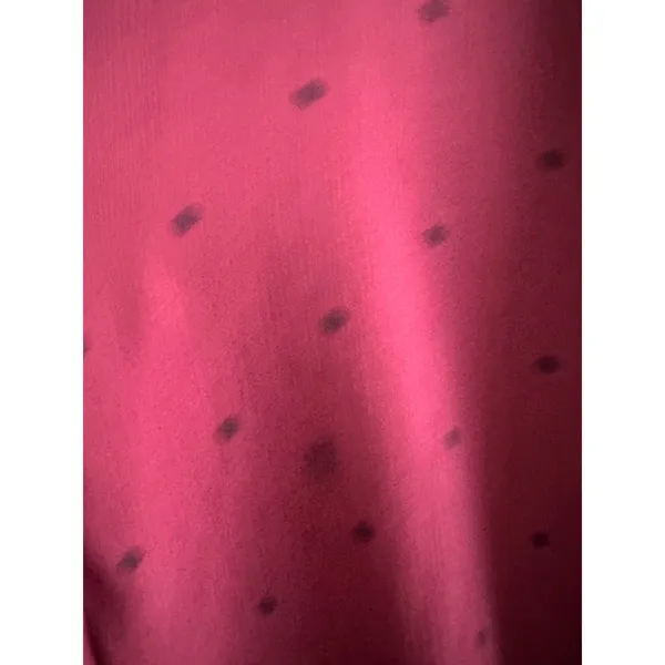 Flawed* 41 Hawthorn Burgundy Polka Dot Hi-Low Blouse Medium - Image 3