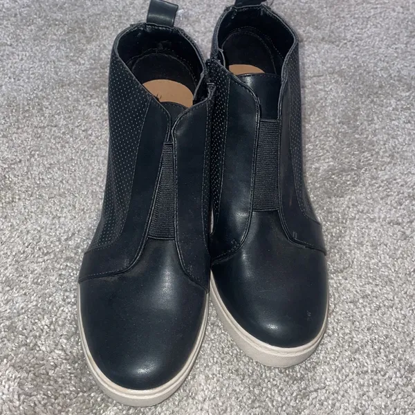 A New Day wedge black faux leather bootie - Image 4