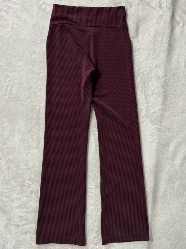 Lululemon Ribbed Softstreme Flared Pant Garnet Size 4 - Image 7